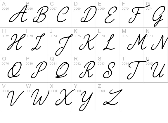 The Grateful Script | 4 Fonts uppercase A-Z preview